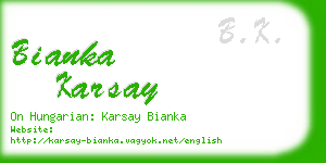 bianka karsay business card